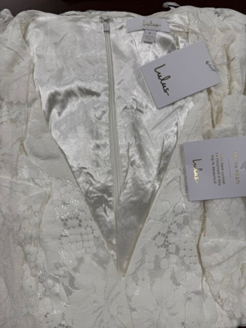 Lulus Molinetto White Lace Ruffled Tiered Sleeveless Maxi Dress​ NWT - Picture 9 of 12